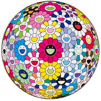 TAKASHI MURAKAMI Three color offset lithographs.